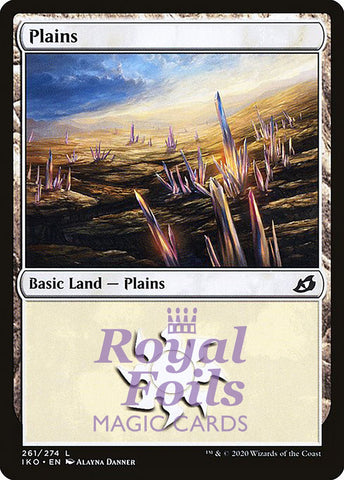 Plains  #261 4x FOIL IKO MTG Ikoria Common MINT white basic land