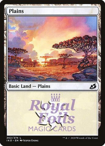 Plains  #262 4x FOIL IKO MTG Ikoria Common MINT white basic land