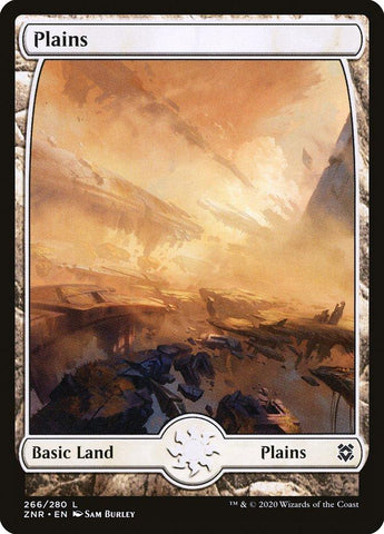 **2x FOIL Plains #266 Full Art** ZNR MTG Zendikar Rising Basic Land MINT white