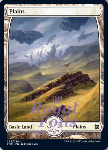 **2x FOIL Plains #268 Full Art** ZNR MTG Zendikar Rising Basic Land MINT white