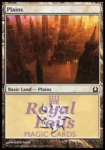 Plains #250 4x FOIL RTR MTG Return to Ravnica Basic Land MINT white