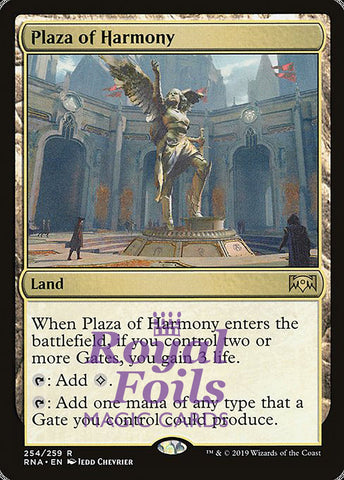 Plaza of Harmony 1x FOIL RNA MTG Ravnica Allegiance Rare MINT land