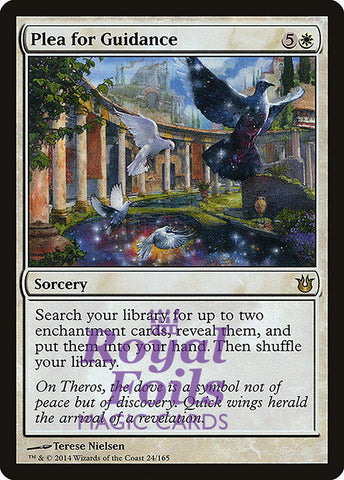 **1x FOIL Plea for Guidance** BNG MTG Born of the Gods Rare MINT white