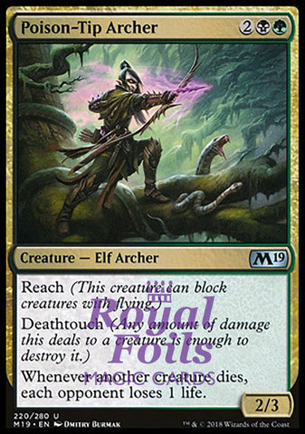 Poison-Tip Archer 1x FOIL M19 MTG Core Set 2019 Uncommon MINT black green