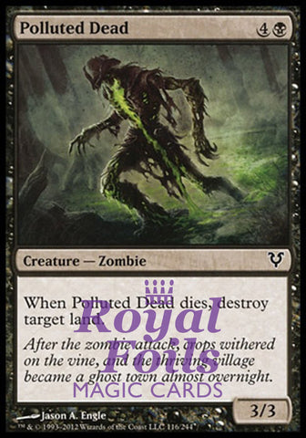 Polluted Dead 3x FOIL AVR MTG Avacyn Restored Common MINT black