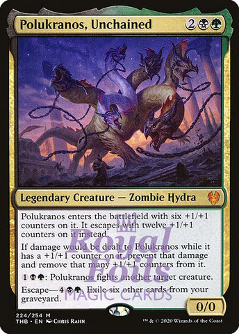 Polukranos, Unchained 1x FOIL THB MTG Theros Beyond Death Mythic MINT black green