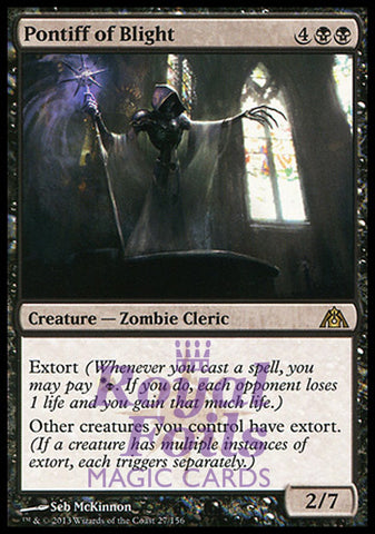 Pontiff of Blight 1x FOIL DGM MTG Dragon's Maze Rare MINT black