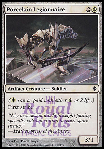 **1x FOIL Porcelain Legionnaire** NPH MTG New Phyrexia Common NM artifact