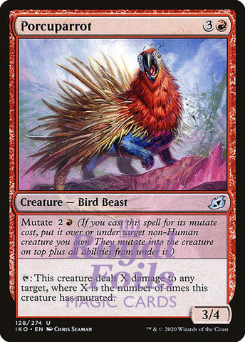 **4x FOIL Porcuparrot** IKO MTG Ikoria Uncommon MINT red