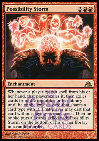 Possibility Storm 1x FOIL DGM MTG Dragon's Maze Rare MINT red