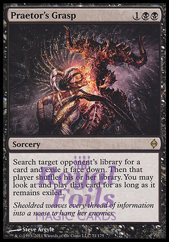 Praetor's Grasp 1x FOIL NPH MTG New Phyrexia Rare MINT black