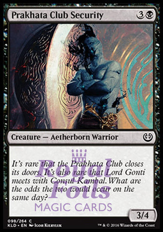 Prakhata Club Security 4x FOIL KLD MTG Kaladesh Common MINT black