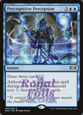 **1x FOIL Precognitive Perception** RNA MTG Ravnica Allegiance Rare MINT blue