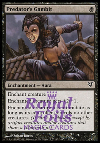 Predator's Gambit 3x FOIL AVR MTG Avacyn Restored Common MINT black