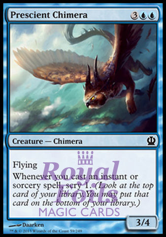 Prescient Chimera 4x FOIL THS MTG Theros Common MINT blue