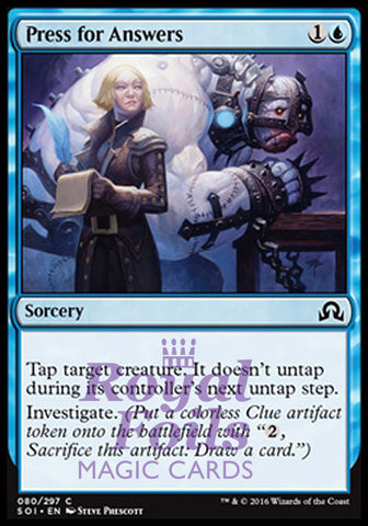 Press for Answers 4x FOIL SOI MTG Shadows Over Innistrad Common MINT blue
