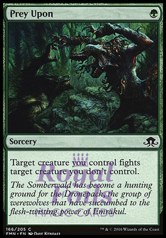 Prey Upon 4x FOIL EMN MTG Eldritch Moon Common MINT green