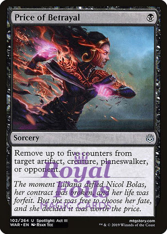 Price of Betrayal 1x FOIL WAR MTG War of the Spark Uncommon MINT black