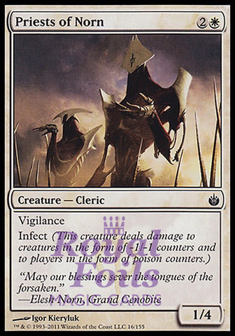 Priests of Norn 1x FOIL MBS MTG Mirrodin Besieged Common MINT white