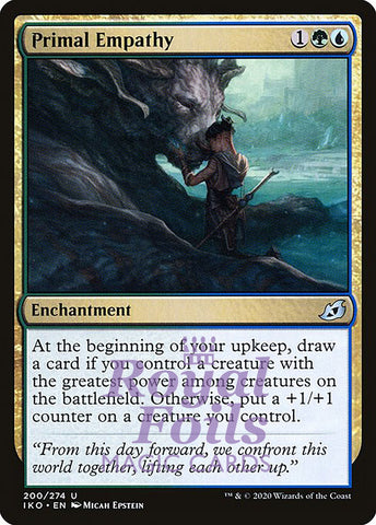 Primal Empathy 4x FOIL IKO MTG Ikoria Uncommon MINT green blue