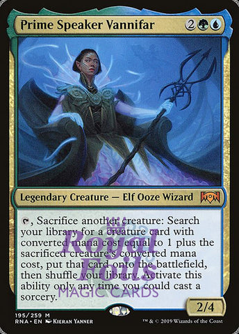 Prime Speaker Vannifar 1x FOIL RNA MTG Ravnica Allegiance Mythic MINT green blue
