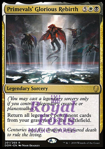 Primevals' Glorious Rebirth 1x FOIL DOM MTG Dominaria Rare MINT  white black
