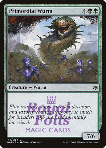 Primordial-Wurm 3x FOIL WAR MTG War of the Spark Common MINT green