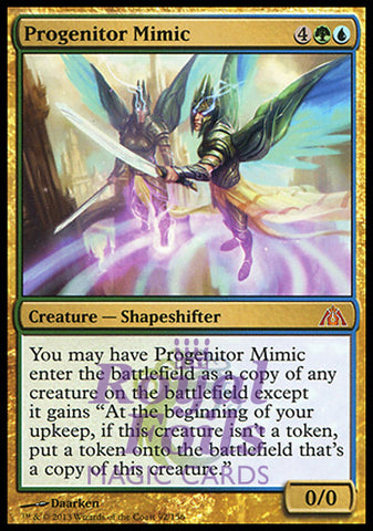 Progenitor Mimic 1x FOIL DGM MTG Dragon's Maze Mythic MINT green blue
