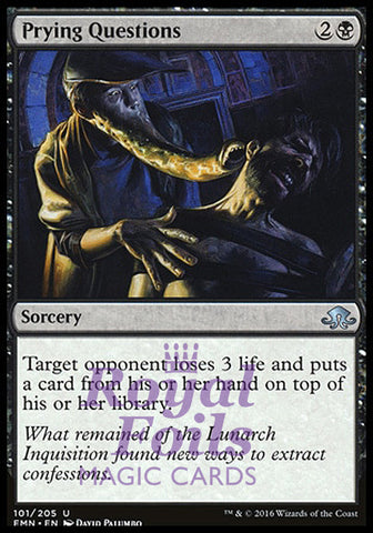 Prying Questions 4x FOIL EMN MTG Eldritch Moon Uncommon MINT black