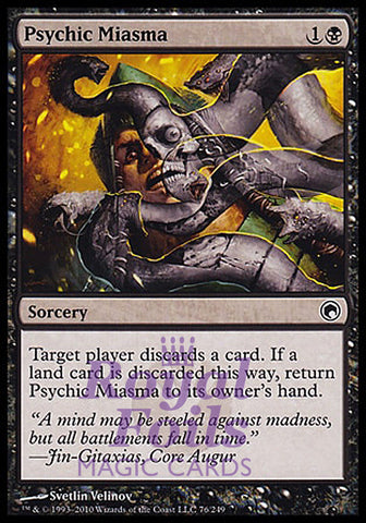 Psychic Miasma 4x FOIL SOM MTG Scars of Mirrodin Common MINT black