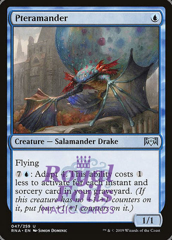 **1x FOIL Pteramander** RNA MTG Ravnica Allegiance Uncommon MINT blue