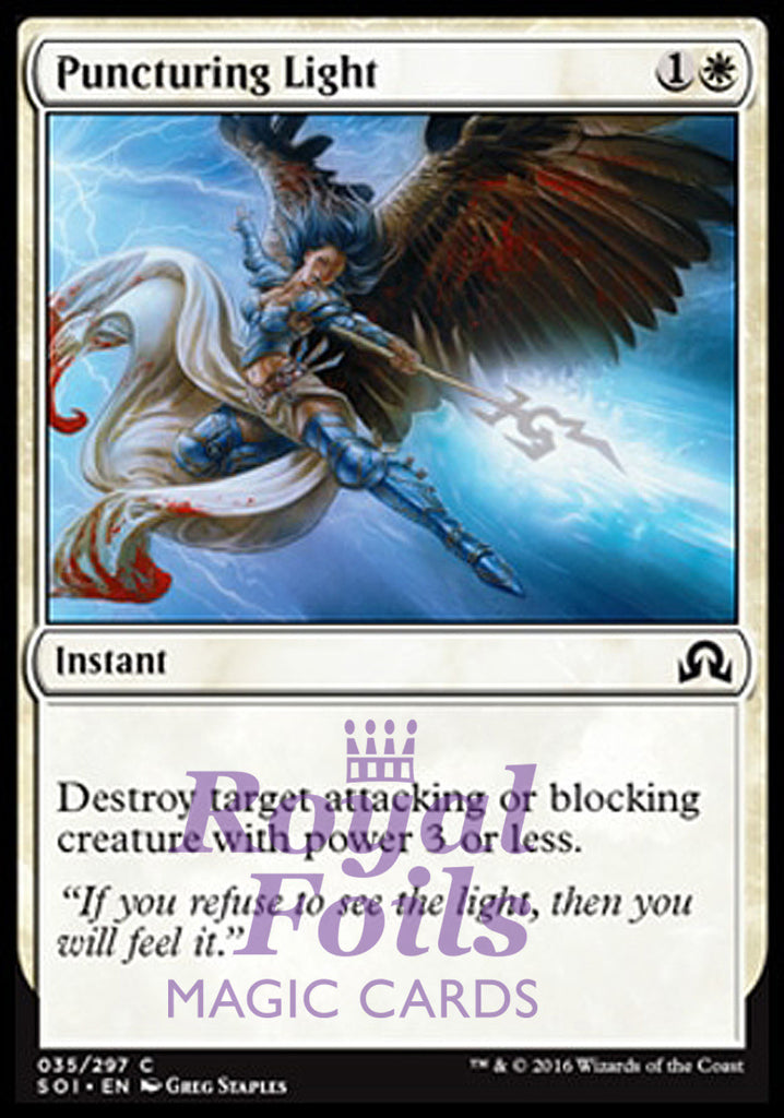 Puncturing Light 4x FOIL SOI MTG Shadows Over Innistrad Common MINT white