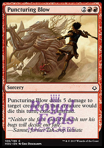 Puncturing Blow 4x FOIL HOU MTG Hour of Devastation Common MINT red