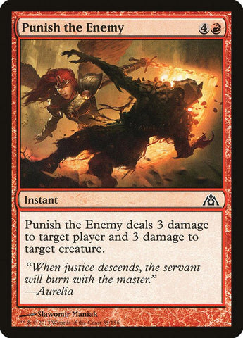 Punish the Enemy 4x FOIL DGM MTG Dragon's Maze Common MINT red