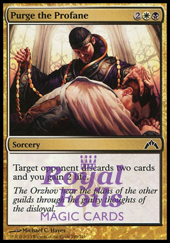 Purge the Profane 4x FOIL GTC MTG Gatecrash Common MINT white black