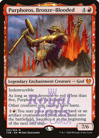 Purphoros, Bronze-Blooded 1x FOIL THB MTG Theros Beyond Death Mythic MINT red