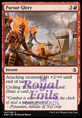 Pursue Glory 4x FOIL AKH MTG Amonkhet Common MINT red