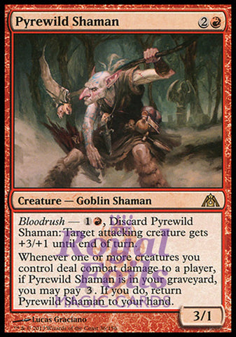 **2x FOIL Pyrewild Shaman** DGM MTG Dragon's Maze Rare MINT red