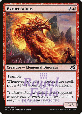 Pyroceratops 4x FOIL IKO MTG Ikoria Common MINT red
