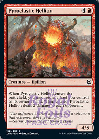 Pyroclastic Hellion 4x FOIL ZNR MTG Zendikar Rising Common MINT red
