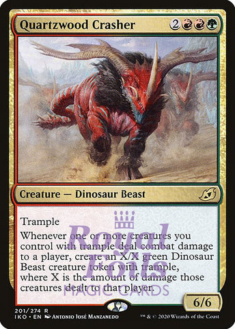 Quartzwood Crasher 1x FOIL IKO MTG Ikoria Rare MINT red green