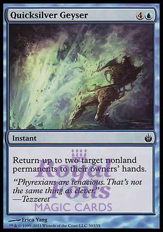Quicksilver Geyser 5x FOIL MBS MTG Mirrodin Besieged Common 2 NM + 3 VF blue