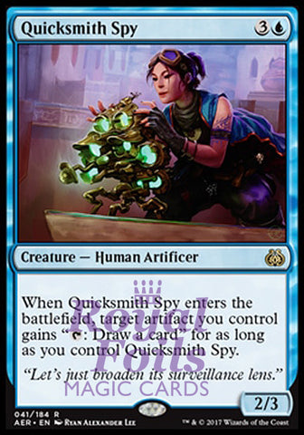 Quicksmith Spy 2x FOIL AER MTG Aether Revolt Rare MINT blue human