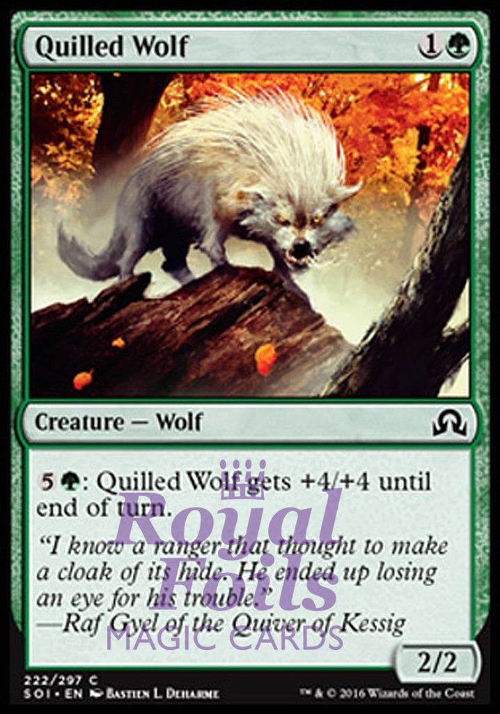 Quilled Wolf 4x FOIL SOI MTG Shadows Over Innistrad Common MINT green