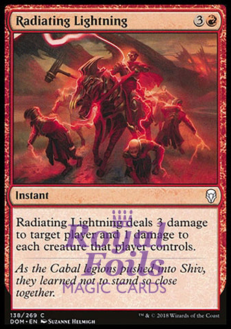 **4x FOIL Radiating Lightning** DOM MTG Dominaria Common MINT red