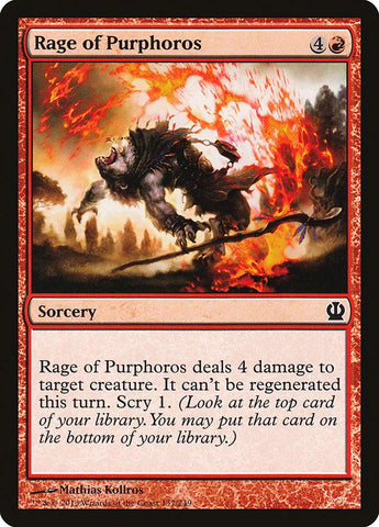 **4x FOIL Rage of Purphoros** THS MTG Theros Common MINT red