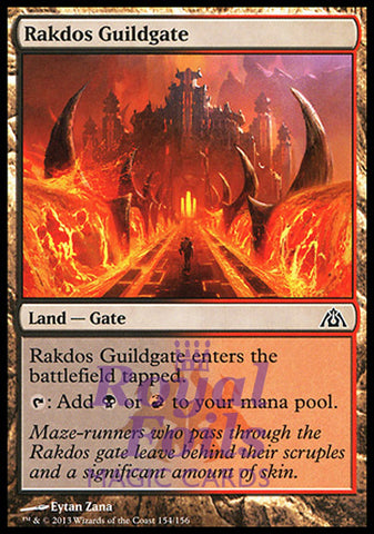 Rakdos Guildgate 4x FOIL DGM MTG Dragon's Maze Common MINT red black land