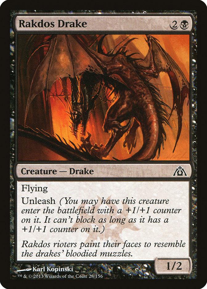 **4x FOIL Rakdos Drake** DGM MTG Dragon's Maze Common MINT red black