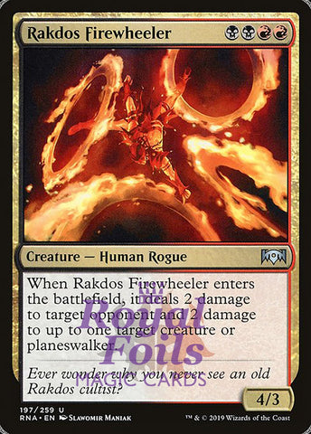 Rakdos Firewheeler 2x FOIL RNA MTG Ravnica Allegiance Uncommon MINT black red