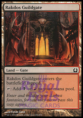 Rakdos Guildgate 4x FOIL RTR MTG Return to Ravnica Common MINT black red land